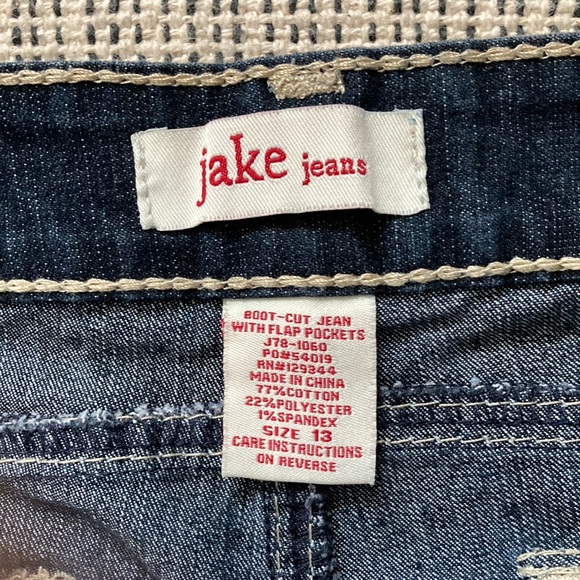 Jake Jeans Blue Denim Boot Cut Size 13 - Picture 5 of 11